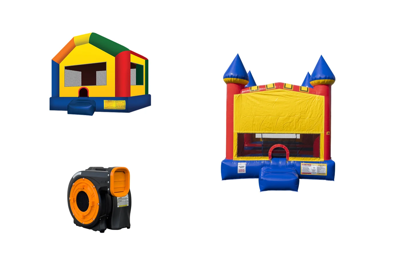 Starter Pack — 2 commercial bouncers + table, chairs, blowers